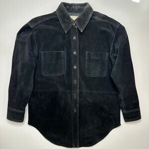 Vintage 1990’s Margaret Godfrey Black Suede Shacket/Jacket
